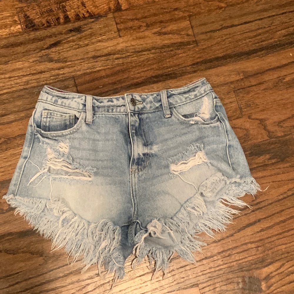 Distressed Jean shorts